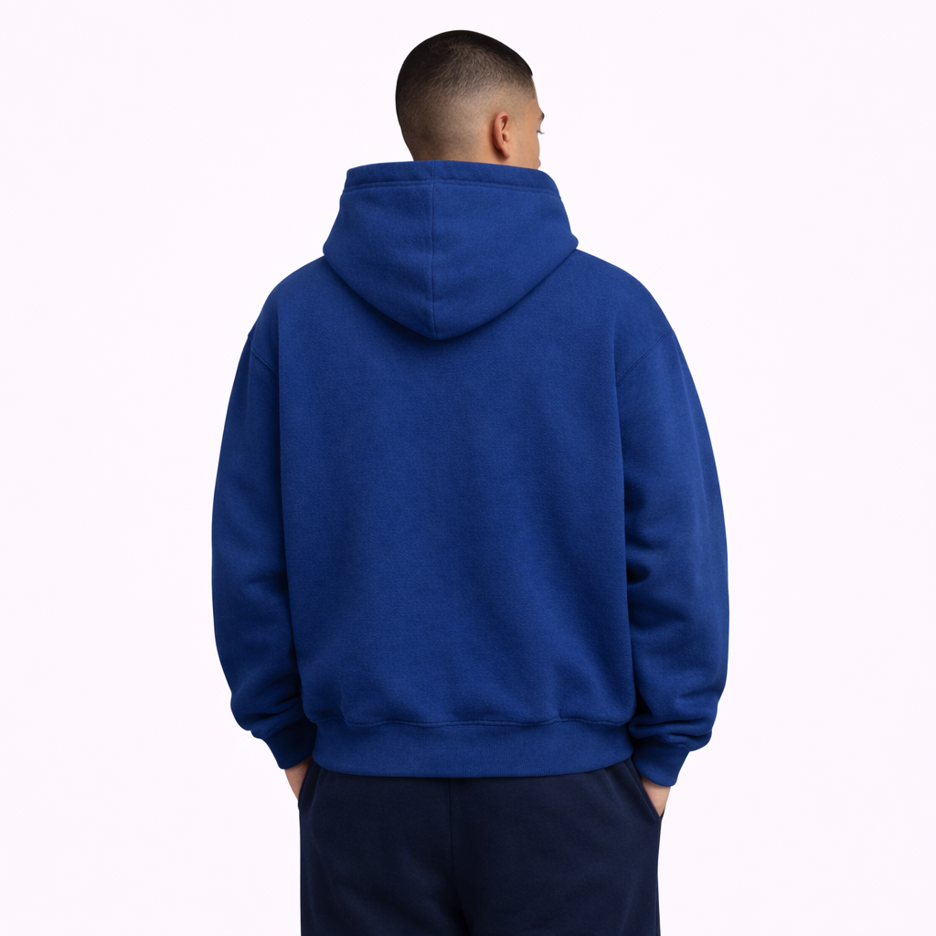 Club Essential Hoodie - Deep Blue/White