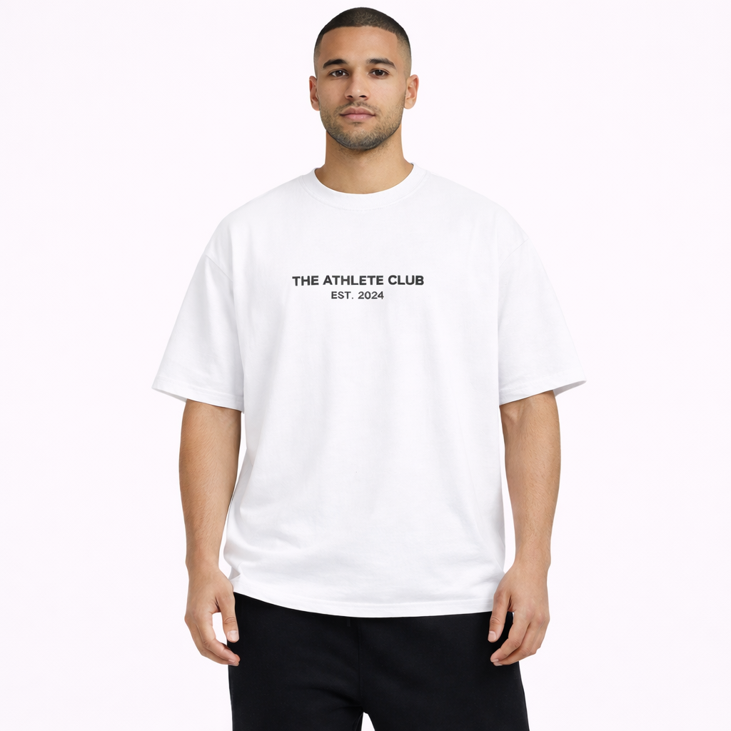 Club Essential Box Tee - White/Black