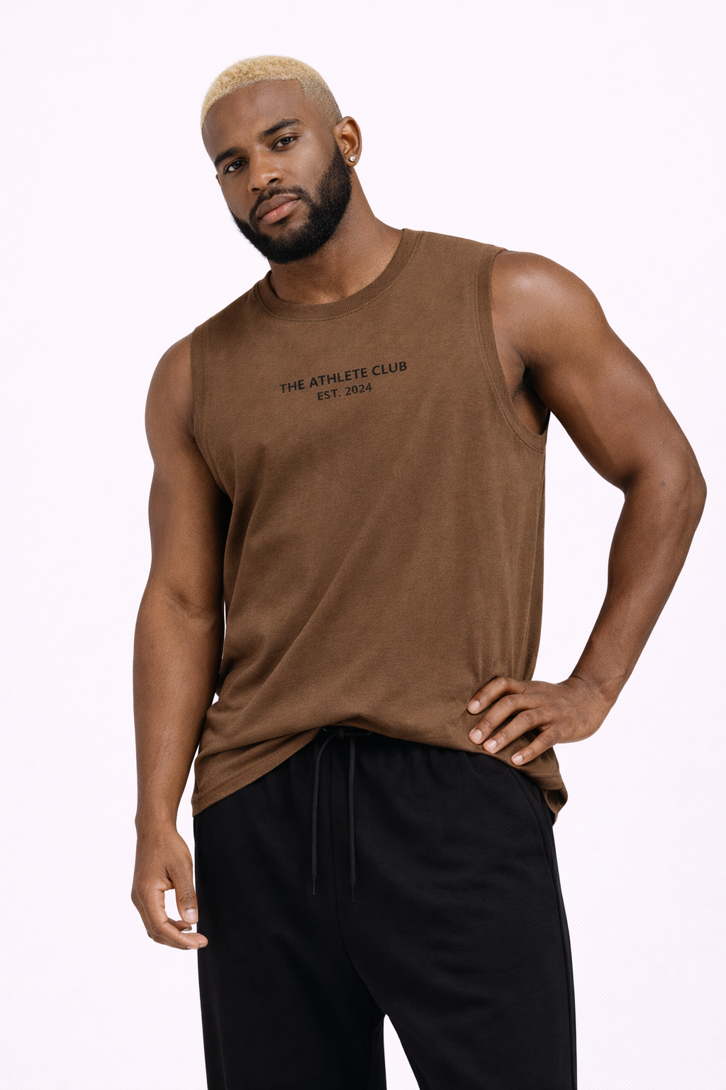 Club Essential Tanktop - Brown/Black
