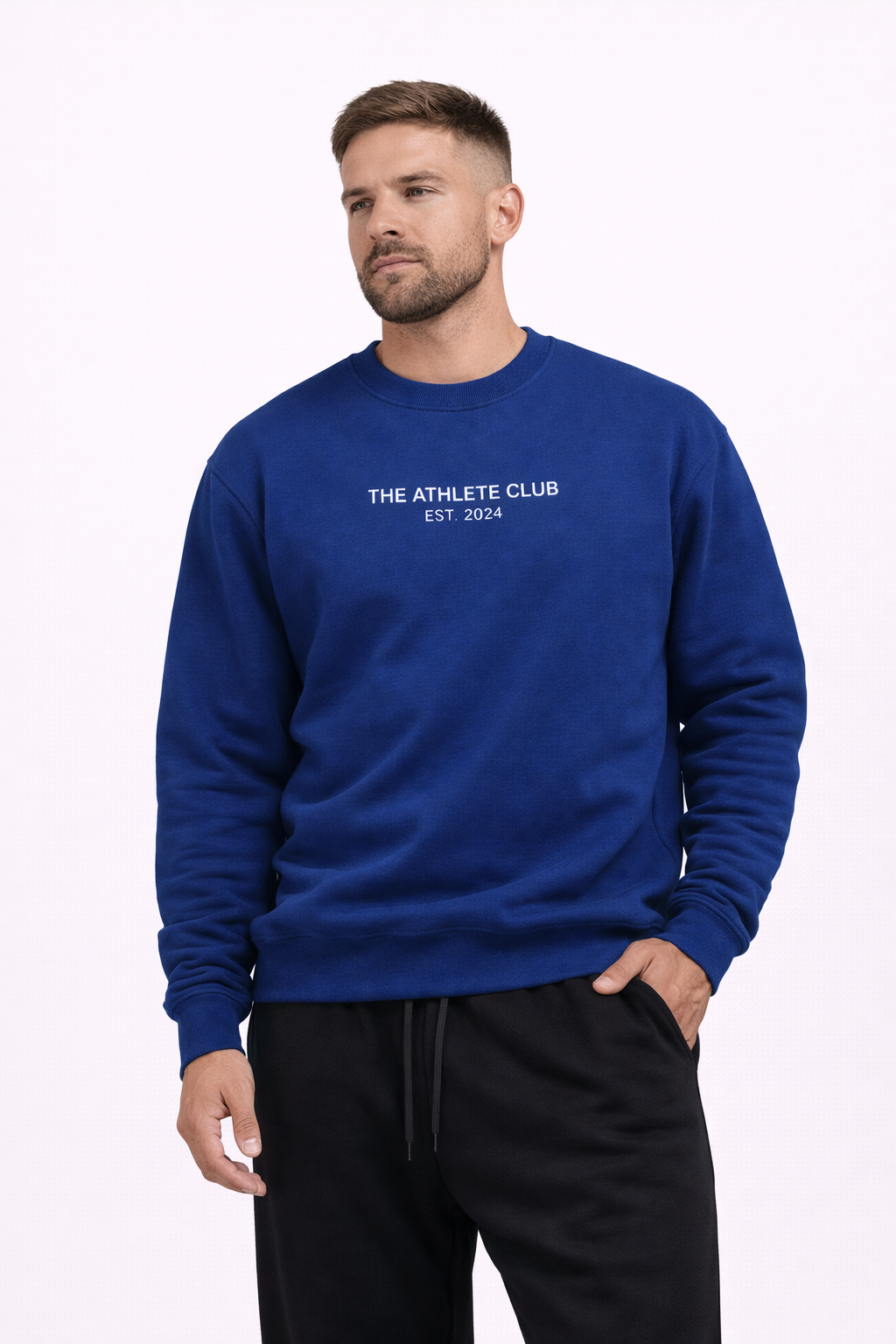 Club Essential Sweatshirt - Deep Blue/White