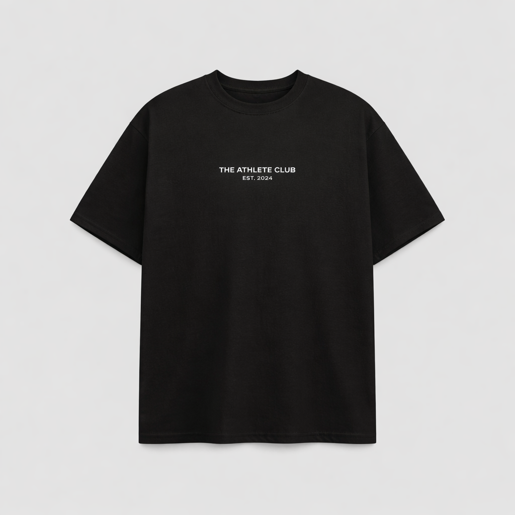 Club Essential Box Tee - Black/White
