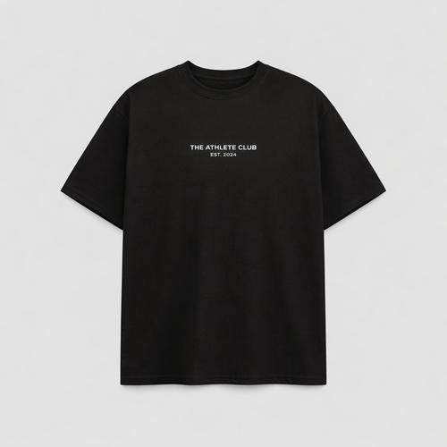 Club Essential Box Tee - Black/White