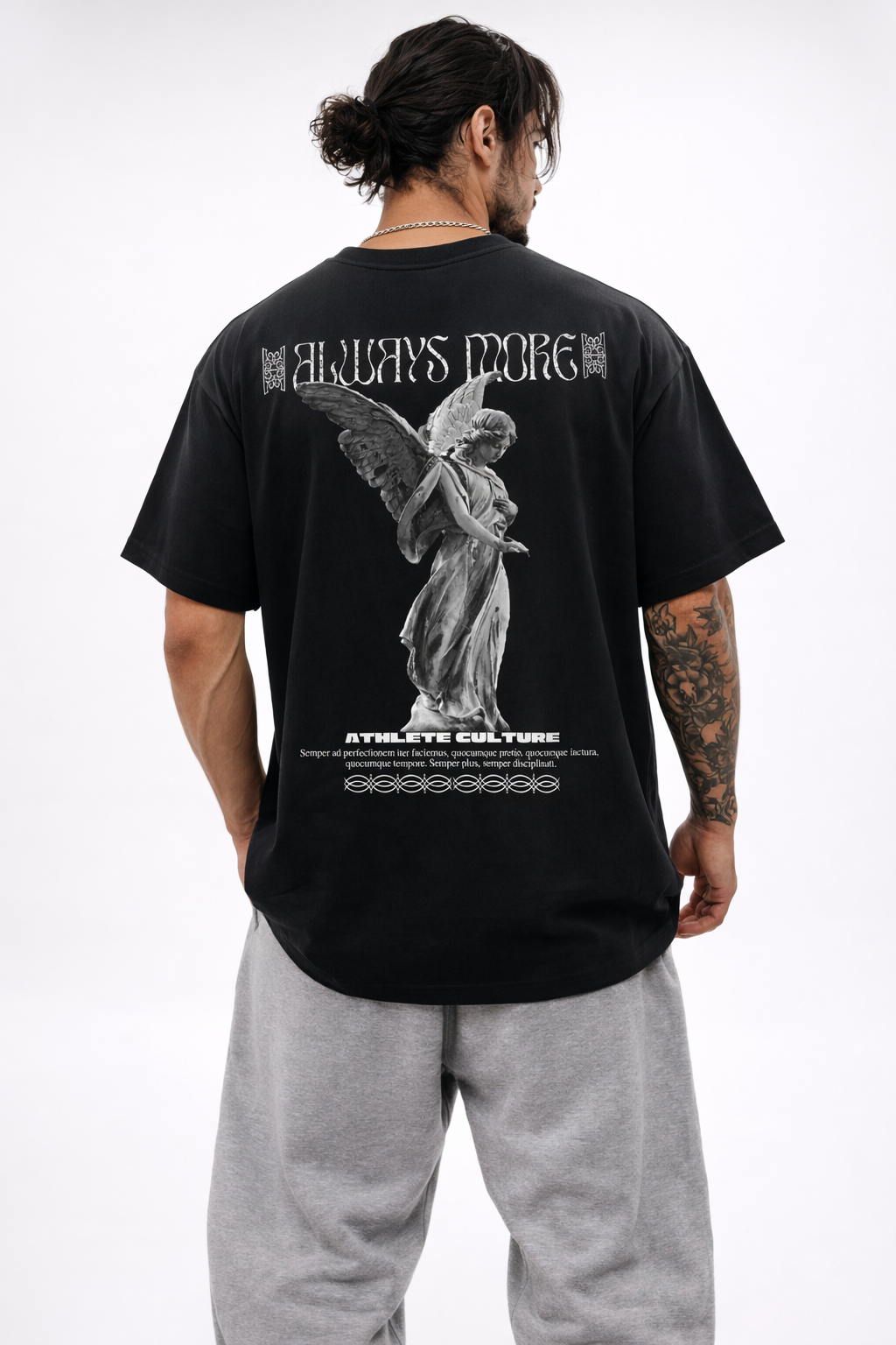 Club Angel Box Tee - Black/White