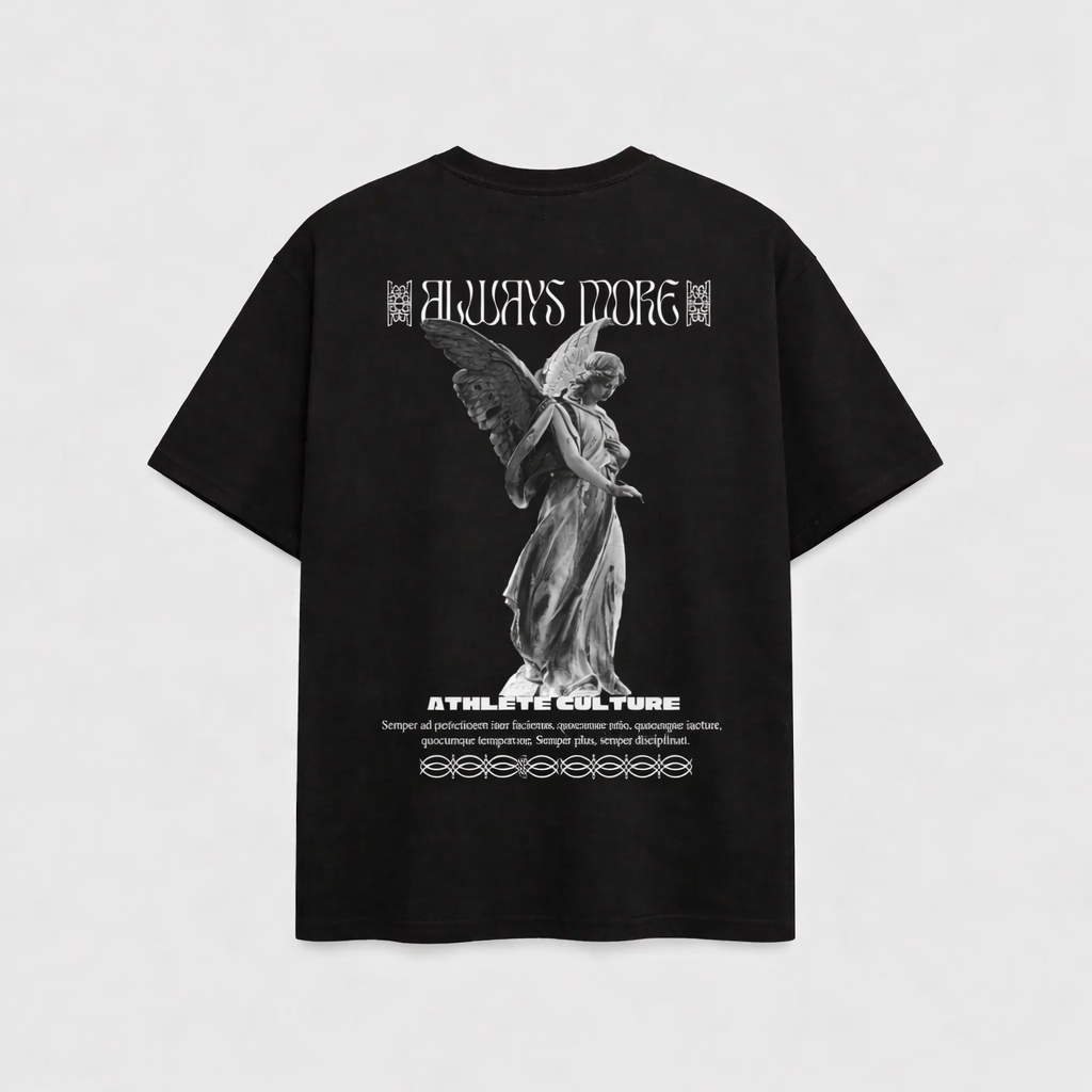 Club Angel Box Tee - Black/White