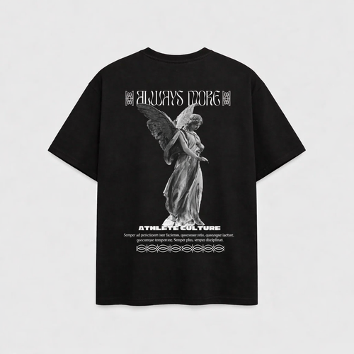 Club Angel Box Tee - Black/White