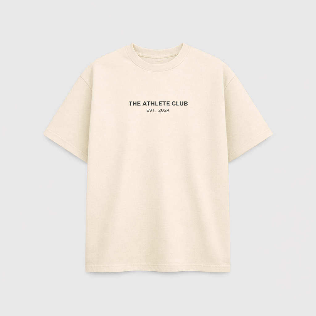 Club Essential Box Tee - Cream/Black