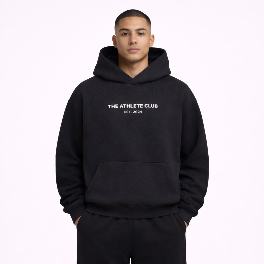 Club Essential Hoodie - Black/White