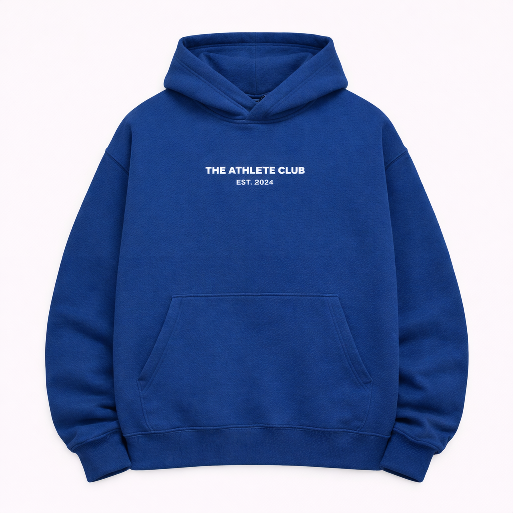 Club Essential Hoodie - Deep Blue/White