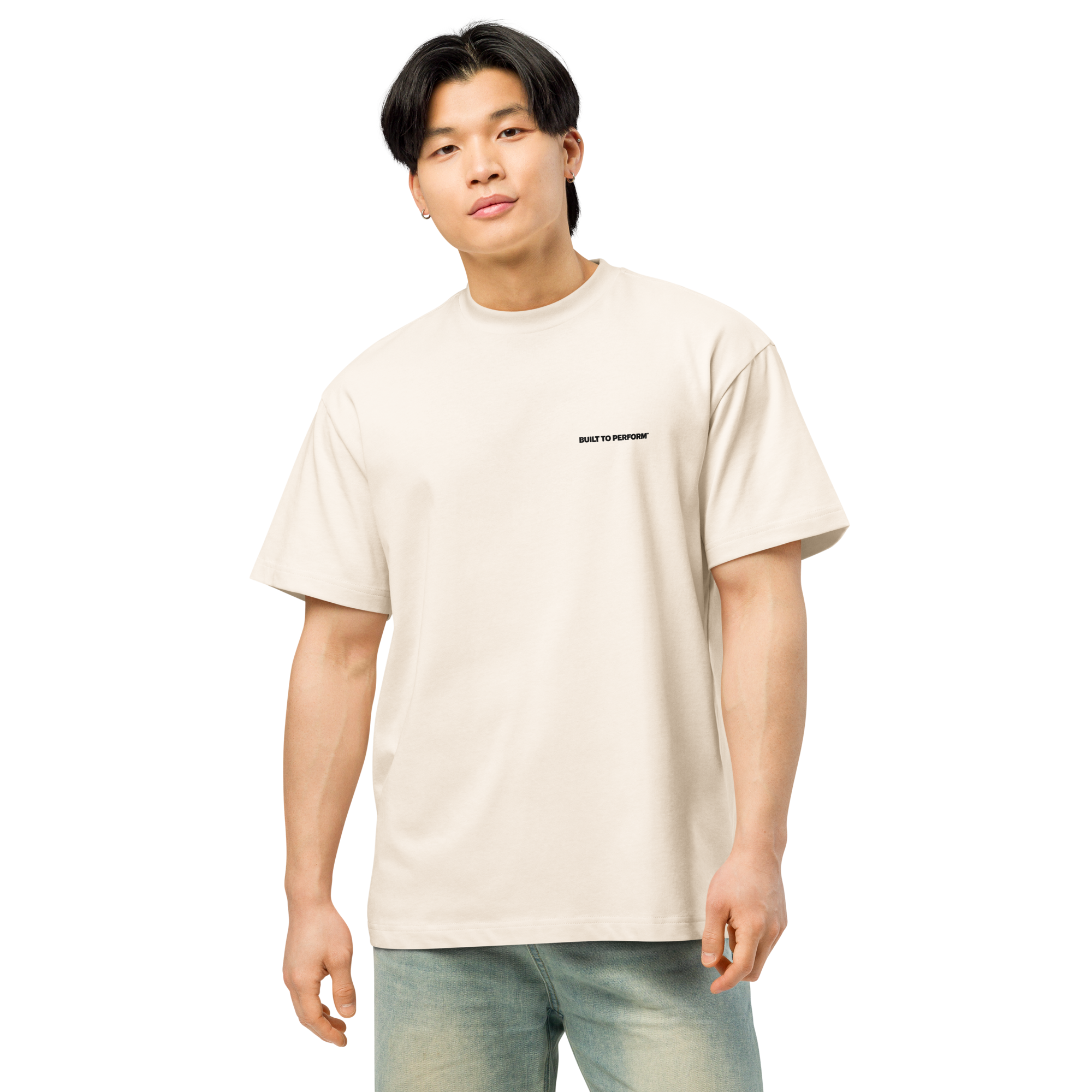 Club Heavyweight Box Tee - Cream/Black