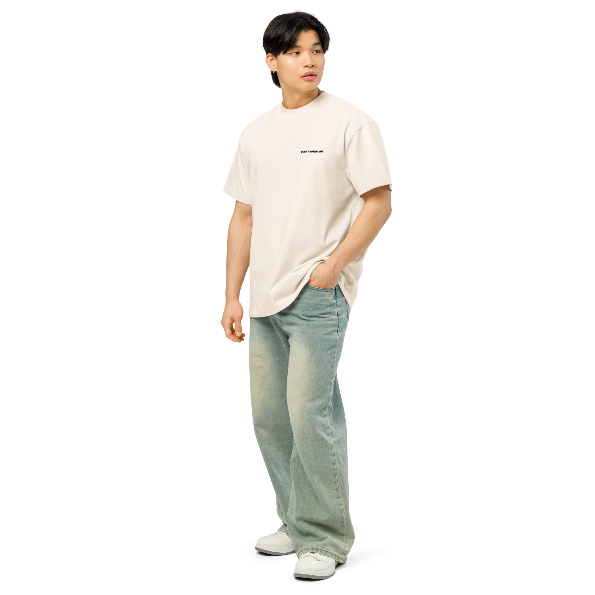 Club Heavyweight Box Tee - Cream/Black