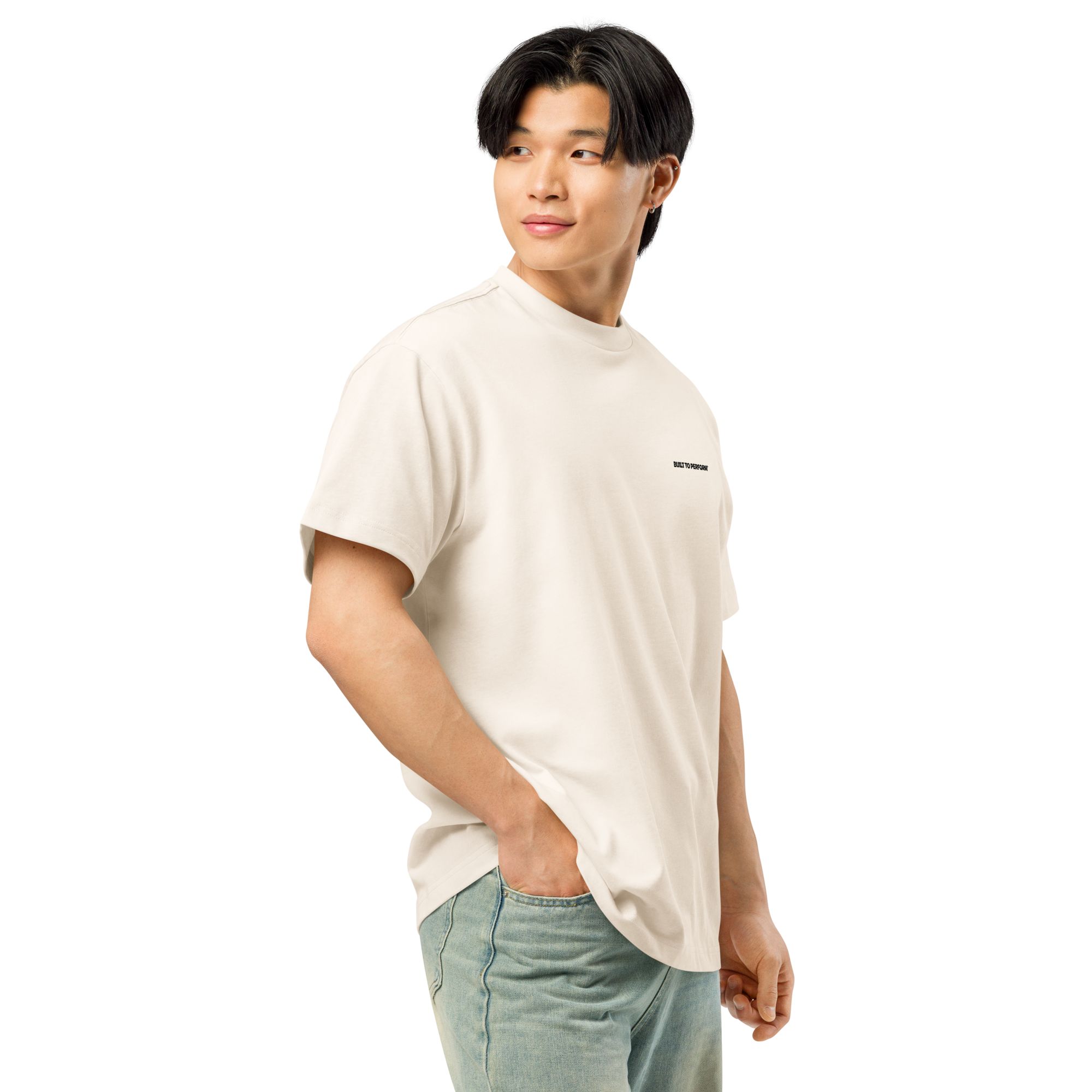 Club Heavyweight Box Tee - Cream/Black